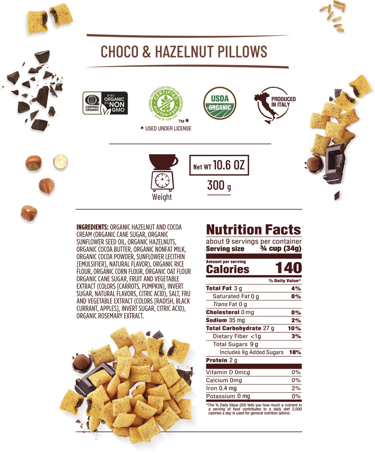 CHOCO & HAZELNUT PILLOWS VitaBella Healthiness and wellbeing