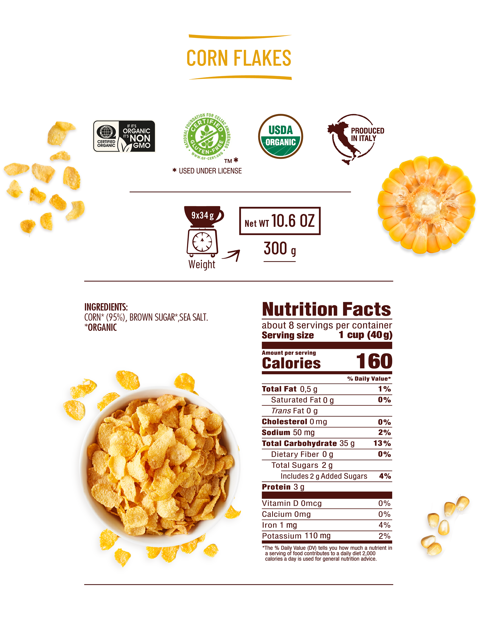 Corn Flakes Nutrition Facts Label